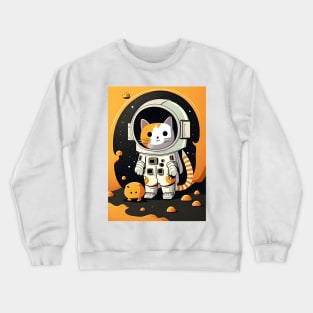 I'm Cat Astronaut, Funny Cat Floating Around The Planets - Love Cats Crewneck Sweatshirt